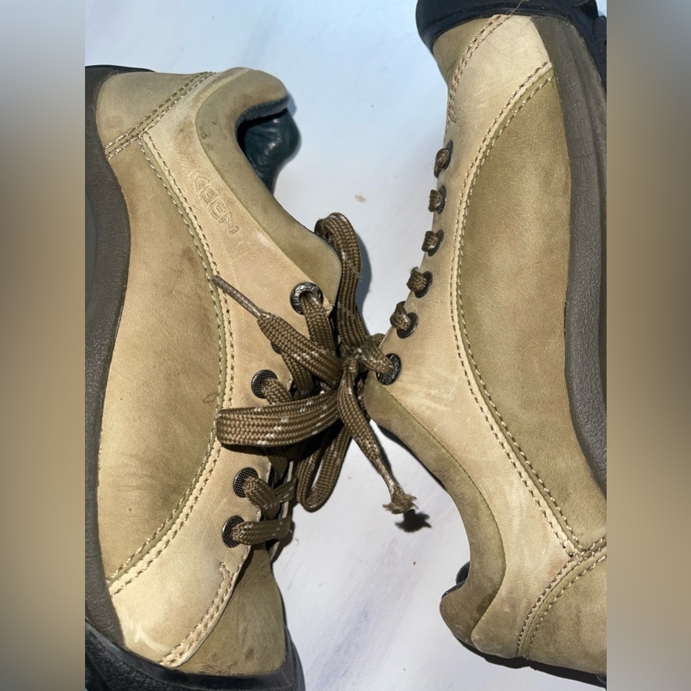 Keen Women Shoe Size 8 Brown Oxford Hiking Walking Sneakers - Picture 4 of 10